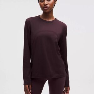 Swiftly Relaxed Long-Sleeve Shirt Hip Length Black Plum